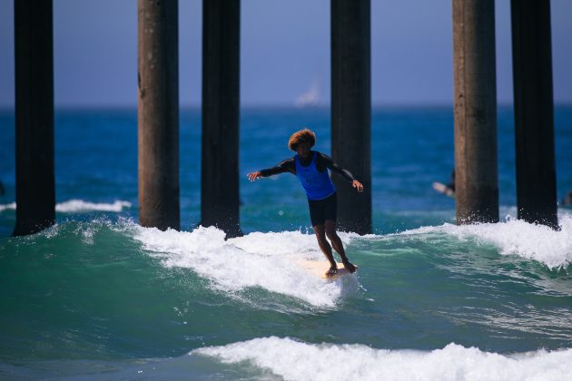 Kaniela Stewart, US Open of Surfing 2022, Huntington Beach, Califórnia (EUA). Foto: WSL / Beatriz Ryder.