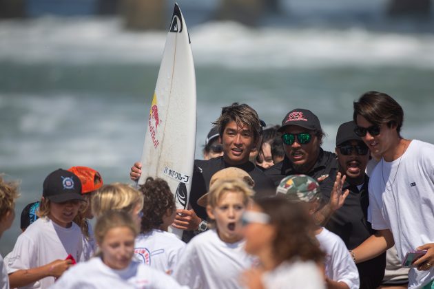Kanoa Igarashi, US Open of Surfing 2022, Huntington Beach, Califórnia (EUA). Foto: WSL / Morris.
