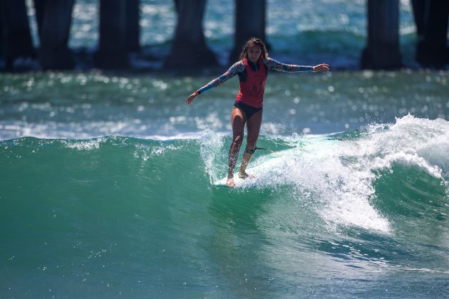 Kelis Kaleopaa, US Open of Surfing 2022, Huntington Beach, Califórnia (EUA). Foto: WSL / Morris.