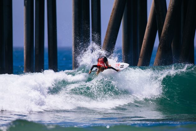 Macy Callaghan, US Open of Surfing 2022, Huntington Beach, Califórnia (EUA). Foto: WSL / Beatriz Ryder.