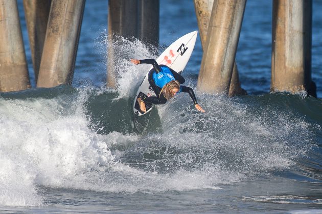 Macy Callaghan, US Open of Surfing 2022, Huntington Beach, Califórnia (EUA). Foto: WSL / Morris.