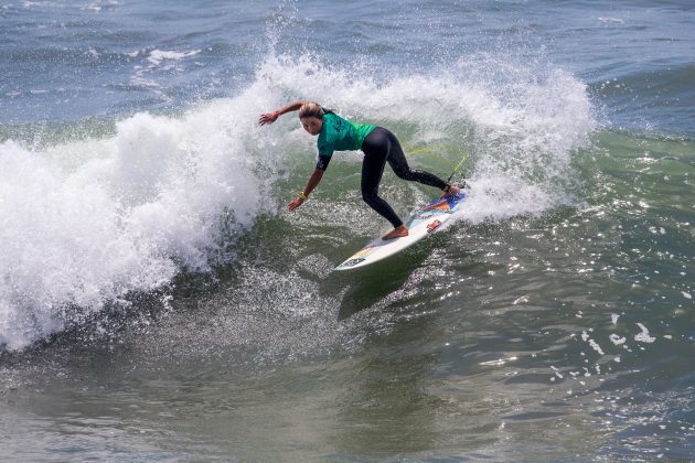 Minami Nonaka, US Open of Surfing 2022, Huntington Beach, Califórnia (EUA). Foto: WSL / Morris.