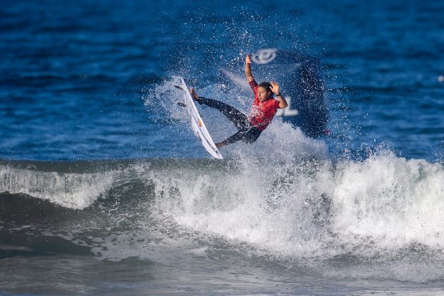 Molly Picklum, US Open of Surfing 2022, Huntington Beach, Califórnia (EUA). Foto: WSL / Morris.