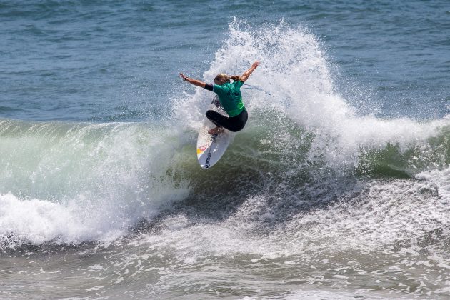 Molly Picklum, US Open of Surfing 2022, Huntington Beach, Califórnia (EUA). Foto: WSL / Morris.