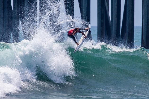 Ryan Callinan, US Open of Surfing 2022, Huntington Beach, Califórnia (EUA). Foto: WSL / Morris.