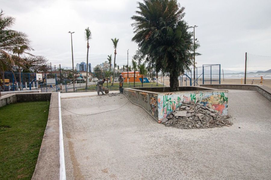Praça de Esportes Radicais, em Bertioga, passa por reforma e manutenção