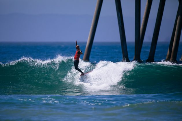 Taylor Jensen, US Open of Surfing 2022, Huntington Beach, Califórnia (EUA). Foto: WSL / Beatriz Ryder.