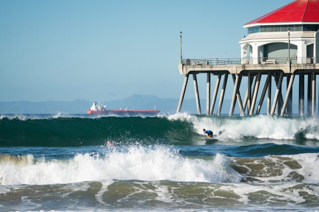 Qixiang Wang, ISA World Surfing Games, Huntington Beach, Califórnia. Foto: ISA / Sean Evans.