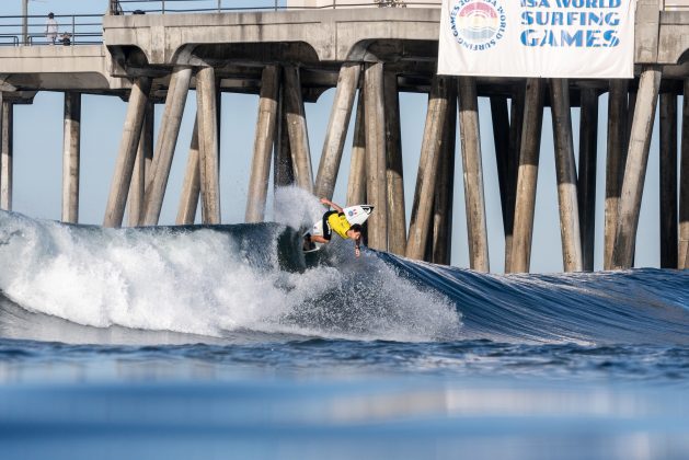 Lucca Mesinas, ISA World Surfing Games, Huntington Beach, Califórnia. Foto: ISA / Jimenez.