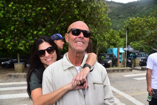 Tico Cavalcanti e filha, Prainha Masters 2022, Rio de Janeiro. Foto: Nelson Veiga.