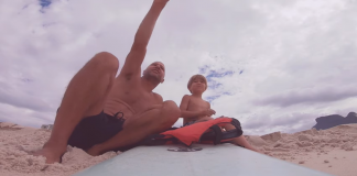 Surfe de pai para filho