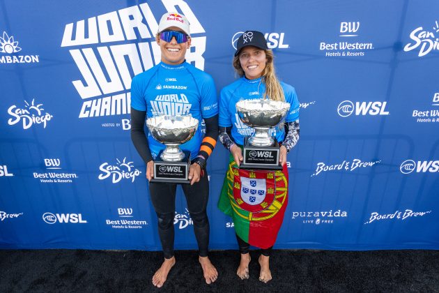Jarvis Earle e Francisca Veselko, World Junior Championships, Seaside Reeg, Califórnia (EUA). Foto: WSL / Morris.