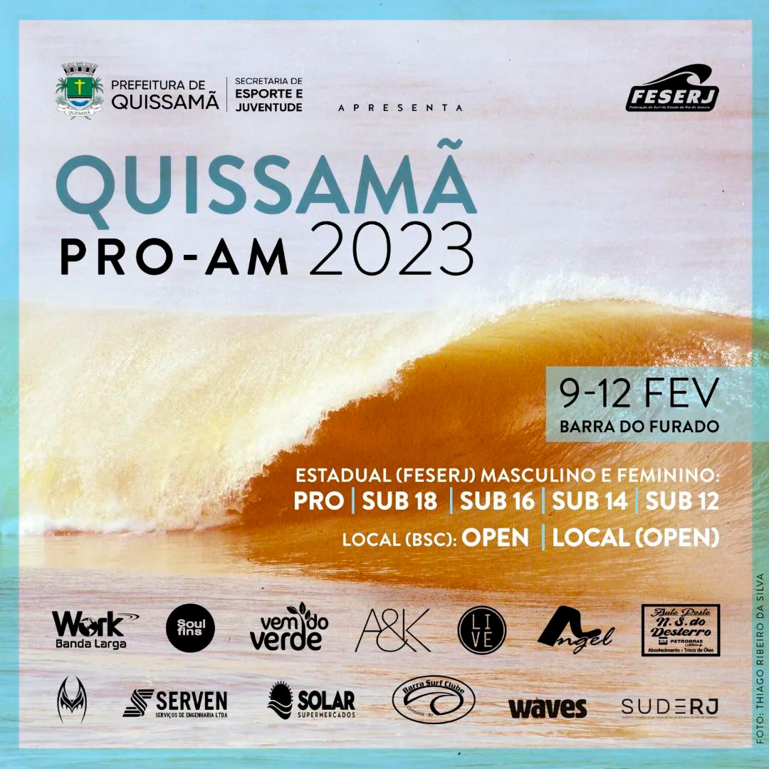 O Quissamã Surf Pro AM 2023 começa nesta quinta-feira (9).