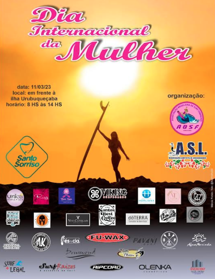 Cartaz do Festival que celebra o Dia da Mulher em Santos (SP).