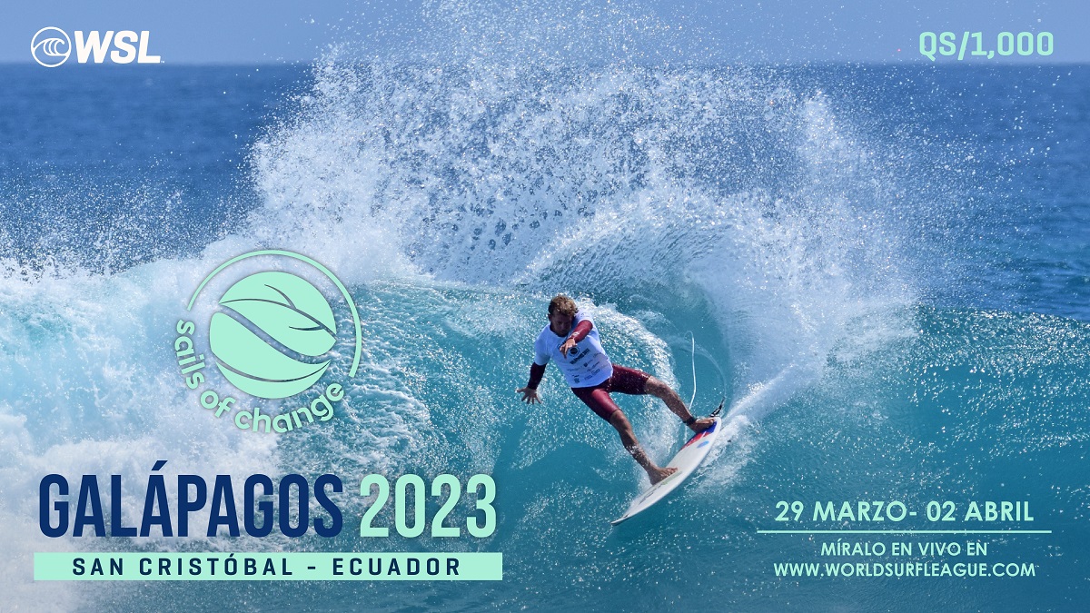 Cartaz da Copa Sails of Change Galápagos, abertura da temporada 2023/2024 no Equador.