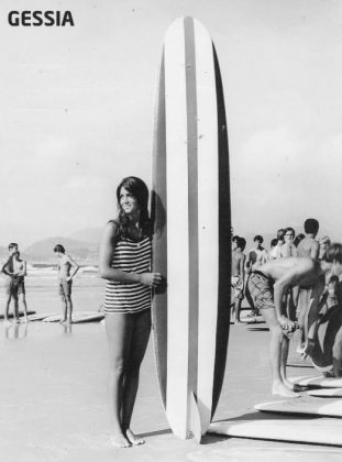 Gessia Falkenberg. Foto: Arquivo Museu do Surfe de Santos.
