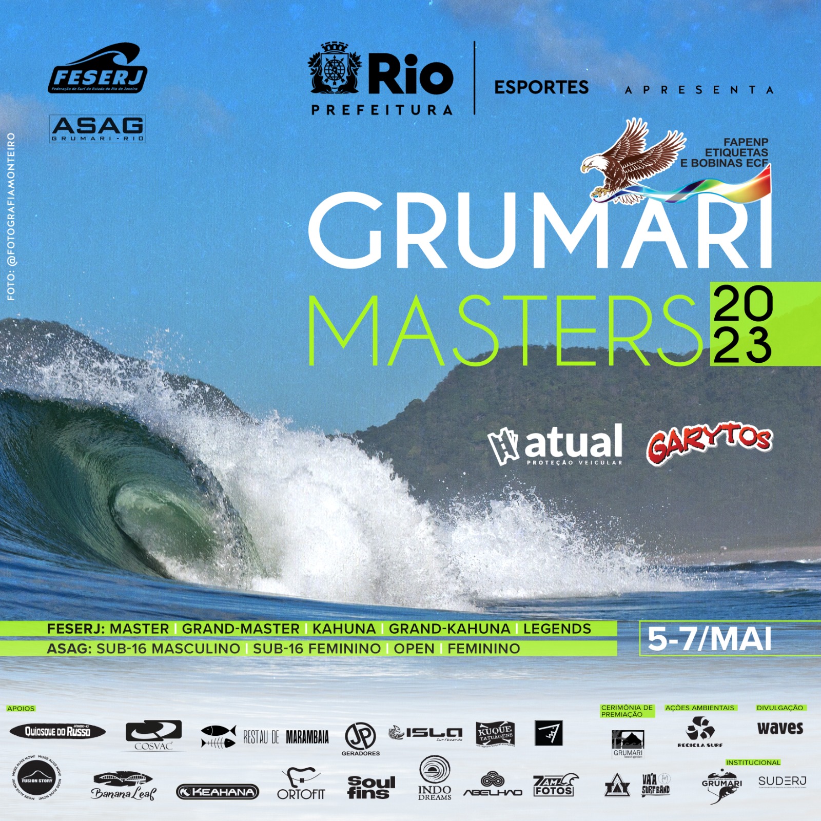 O Grumari Masters 2023 acontece em maio na zona oeste do Rio de Janeiro.