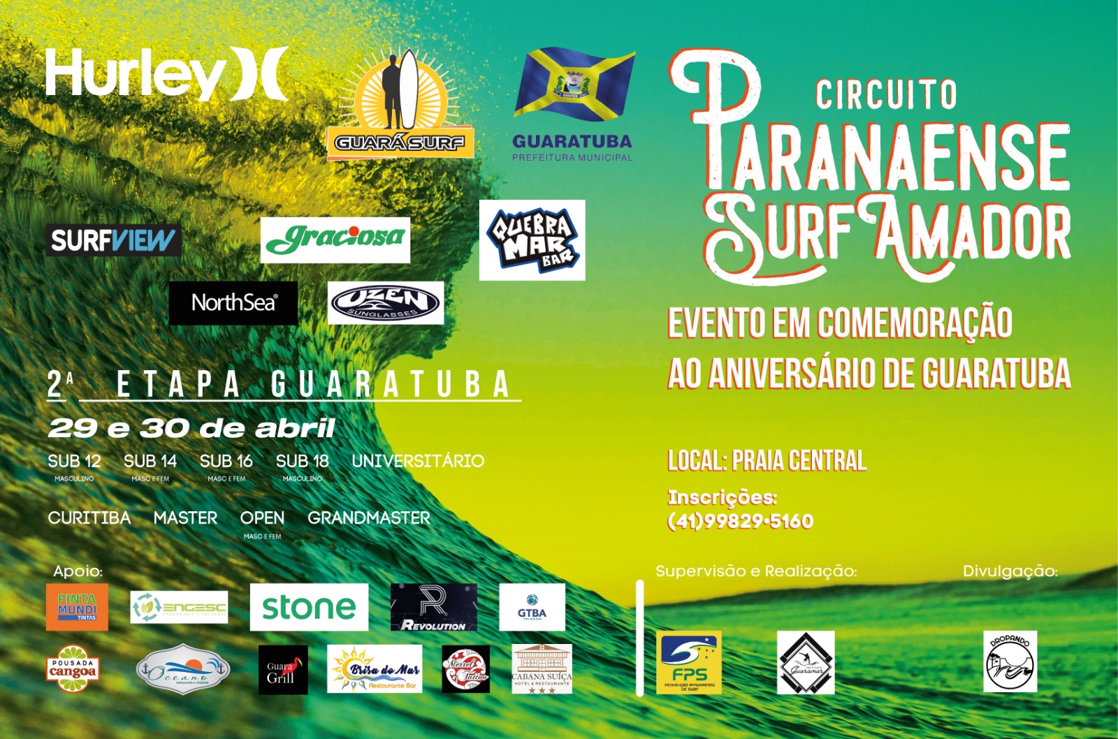 Cartaz da segunda etapa do Circuito Paranaense Amador.