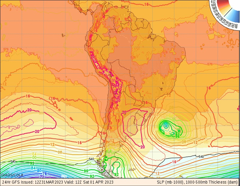 Sábado (01/04) – Ciclone bomba deve trazer altas ondas para as regiões Sul e Sudeste.