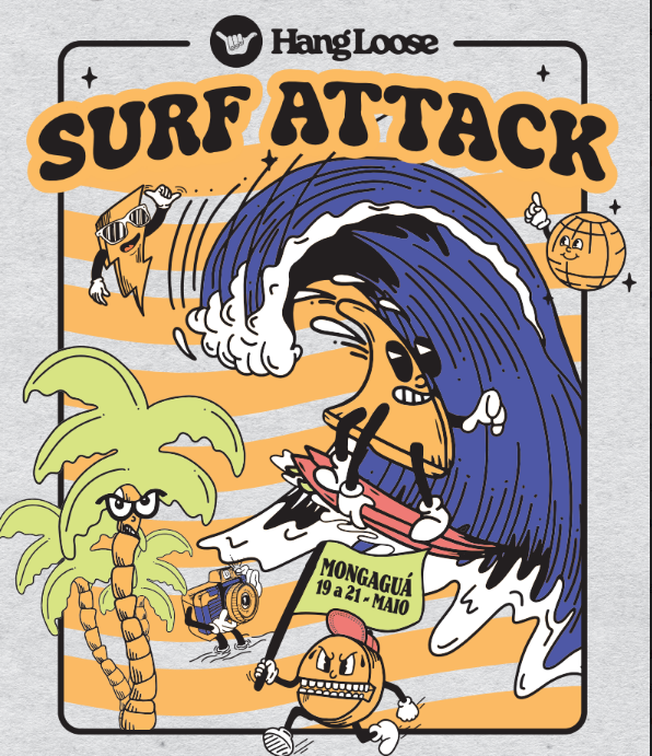 Cartaz da 1ª etapa do Hang Loose Surf Attack 2023.