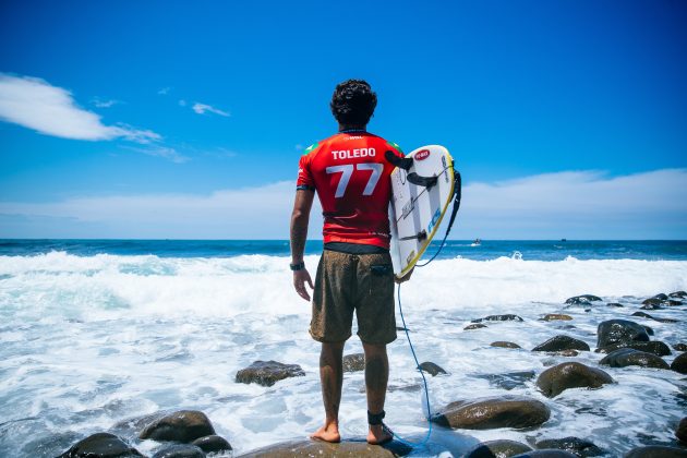 Filipe Toledo, Surf City El Salvador Pro 2023, Punta Roca, La Libertad. Foto: WSL / Aaron Hughes.