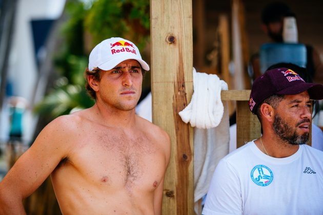 Leonardo Fioravanti e Adriano de Souza, Surf City El Salvador Pro 2023, Punta Roca, La Libertad. Foto: WSL / Aaron Hughes.