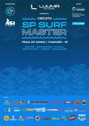 Cartaz oficial do SP Surf Master. Foto: Divulgação.