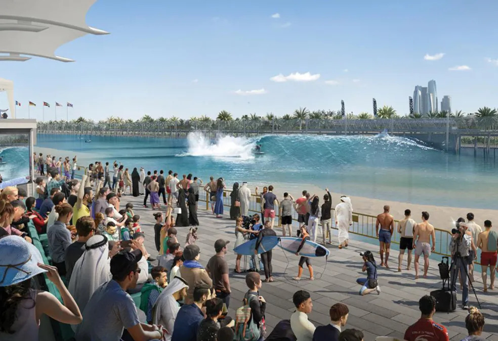 Surf Abu Dhabi pretende construir onda artificial mais longa do mundo.