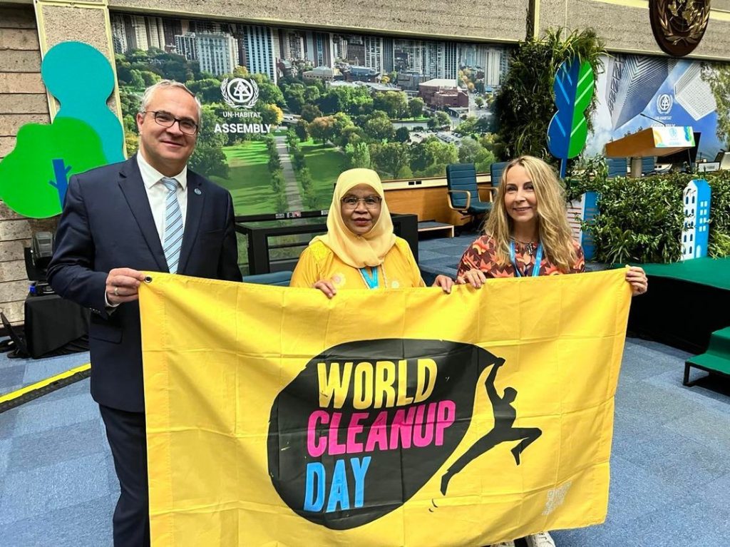 Cerimônia World Cleanup Day.