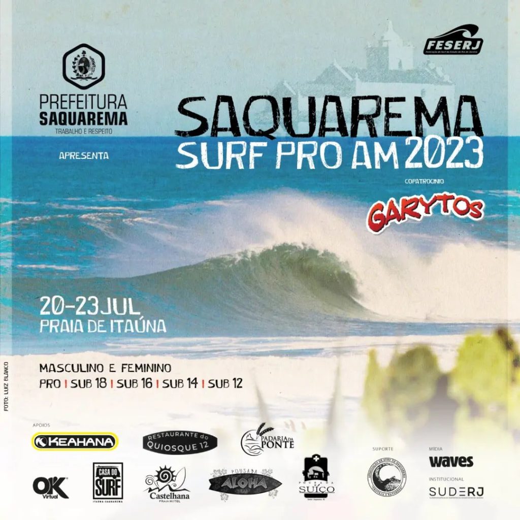 Saquarema Surf Pro Am 2023 começa no próximo dia 20 de julho.