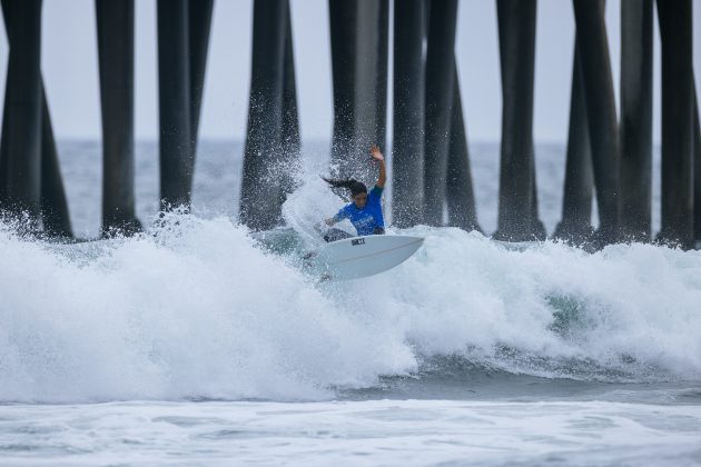 Daniella Rosas, US Open of Surfing 2023, Huntington Beach, Califórnia (EUA). Foto: WSL / Pat Nolan.