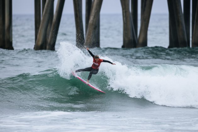 Francisca Veselko, US Open of Surfing 2023, Huntington Beach, Califórnia (EUA). Foto: WSL / Pat Nolan.