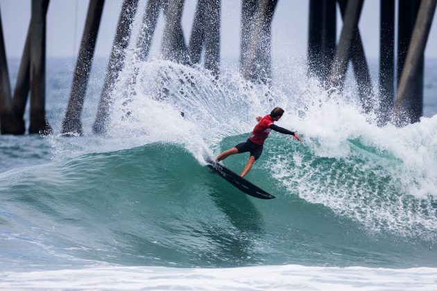 George Pittar, US Open of Surfing 2023, Huntington Beach, Califórnia (EUA). Foto: WSL / Kenny Morris.