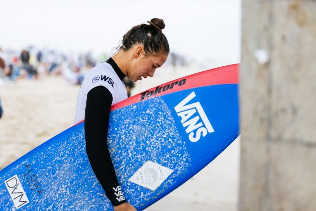 Puamakamae DeSoto, US Open of Surfing 2023, Huntington Beach, Califórnia (EUA). Foto: WSL / Pat Nolan.