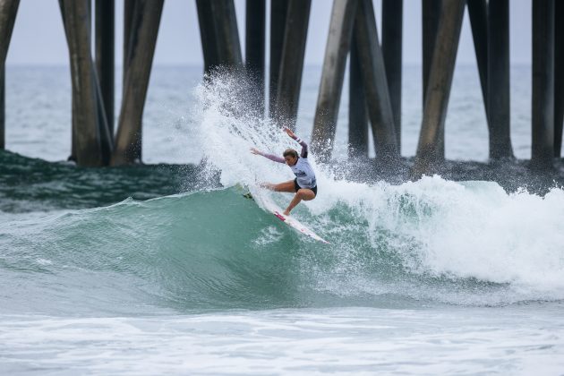 Zoe Benedetto, US Open of Surfing 2023, Huntington Beach, Califórnia (EUA). Foto: WSL / Pat Nolan.