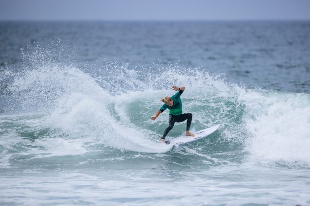 Adin Masencamp, US Open of Surfing 2023, Huntington Beach, Califórnia (EUA). Foto: WSL / Pat Nolan.