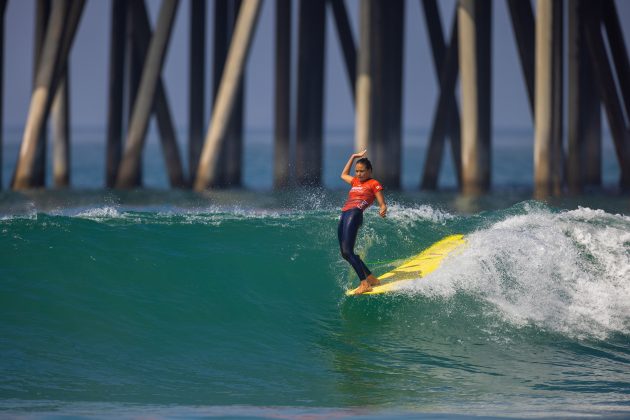 Alice Lemoigne, Huntington Beach Longboard Classic 2023, Califórnia (EUA). Foto: WSL / Tommy Pierucki.