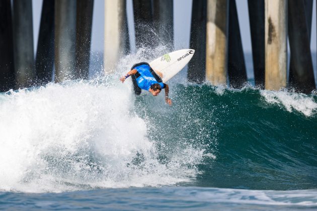 Crosby Colapinto, US Open of Surfing 2023, Huntington Beach, Califórnia (EUA). Foto: WSL / Kenny Morris.