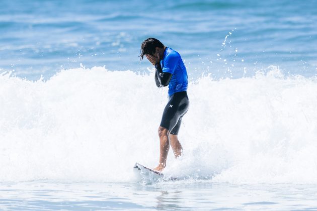 Eli Hanneman, US Open of Surfing 2023, Huntington Beach, Califórnia (EUA). Foto: WSL / Pat Nolan.