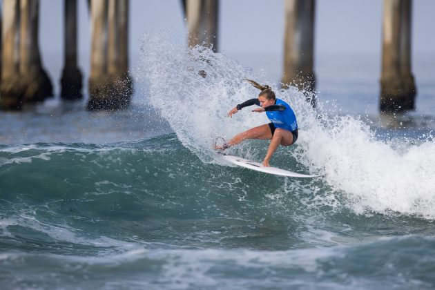 Ellie Harrison, US Open of Surfing 2023, Huntington Beach, Califórnia (EUA). Foto: WSL / Kenny Morris.