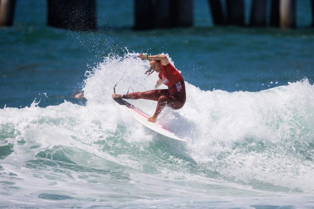 Isabella Nichols, US Open of Surfing 2023, Huntington Beach, Califórnia (EUA). Foto: WSL / Kenny Morris.