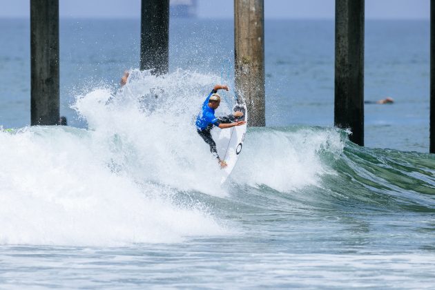 Jett Schilling, US Open of Surfing 2023, Huntington Beach, Califórnia (EUA). Foto: WSL / Pat Nolan.