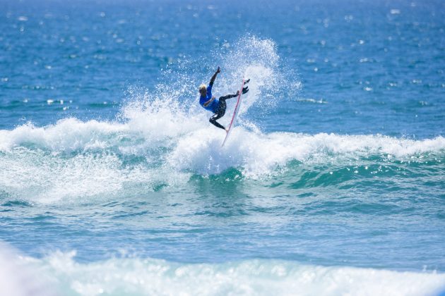 Jett Schilling, US Open of Surfing 2023, Huntington Beach, Califórnia (EUA). Foto: WSL / Pat Nolan.