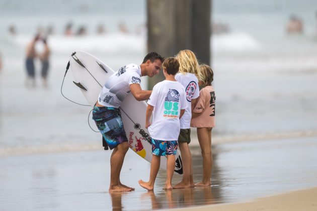 Kauli Vaast, US Open of Surfing 2023, Huntington Beach, Califórnia (EUA). Foto: WSL / Kenny Morris.