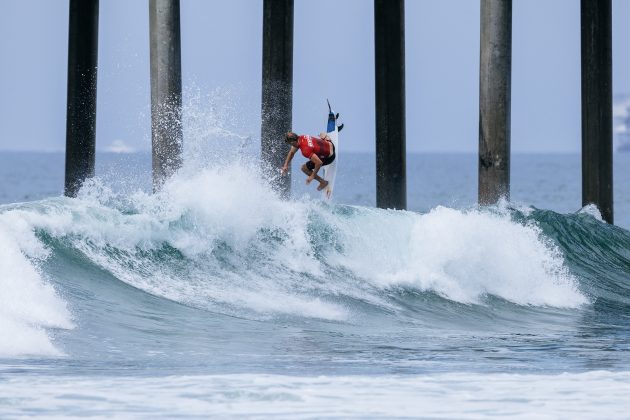 Kolohe Andino, US Open of Surfing 2023, Huntington Beach, Califórnia (EUA). Foto: WSL / Pat Nolan.