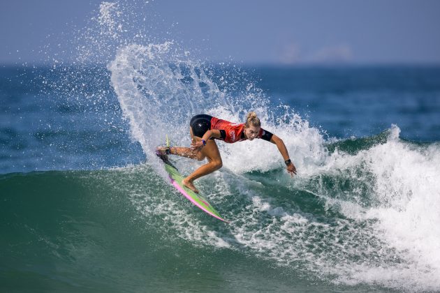 Leilani McGonagle, US Open of Surfing 2023, Huntington Beach, Califórnia (EUA). Foto: WSL / Kenny Morris.