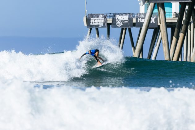 Macy Callaghan, US Open of Surfing 2023, Huntington Beach, Califórnia (EUA). Foto: WSL / Pat Nolan.