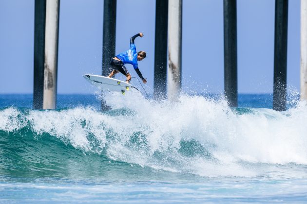 Mateus Herdy, US Open of Surfing 2023, Huntington Beach, Califórnia (EUA). Foto: WSL / Pat Nolan.