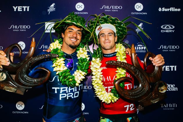 Gabriel Medina e Jack Robinson, Tahiti Pro 2023, Teahupoo. Foto: WSL / Beatriz Ryder.