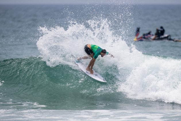 Rafael Teixeira, US Open of Surfing 2023, Huntington Beach, Califórnia (EUA). Foto: WSL / Kenny Morris.